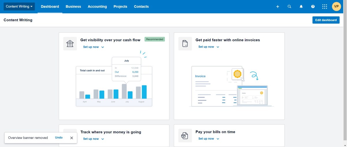 Xero Dashboard; Quickbooks Or Xero: Which Is The Best Accounting Software In Australia