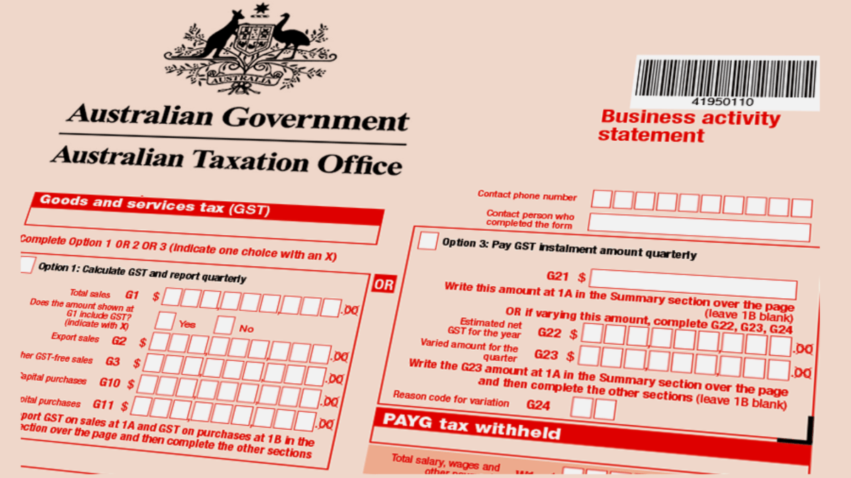 Business Activity Statement (Bas) Sample Lodgement