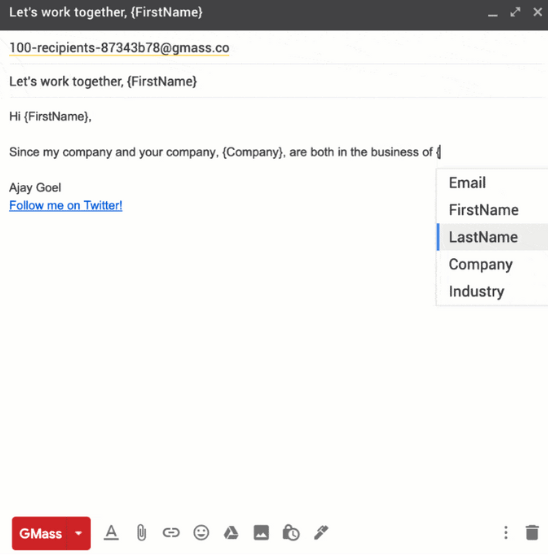 Gmass Cold Email Personalization