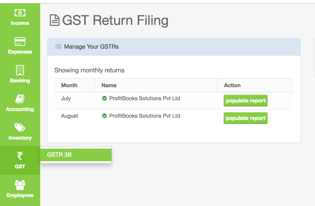 Gstr-3B Format In Profitbooks