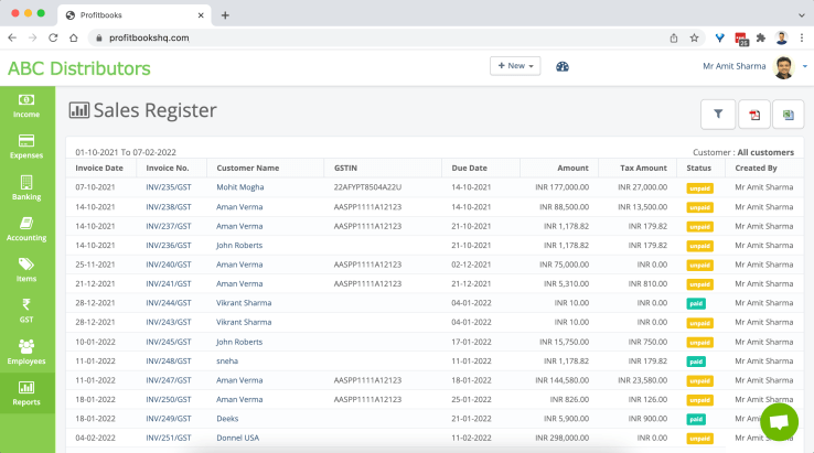 Sales Ledger In Accounting - Profitbooks