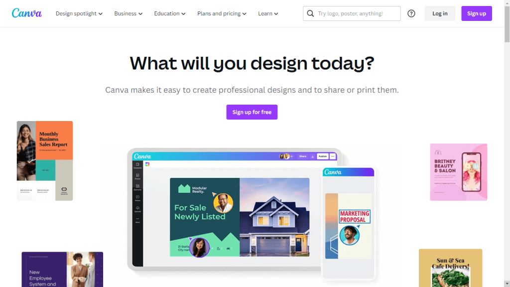 Canva Home Page Business Software For Designing