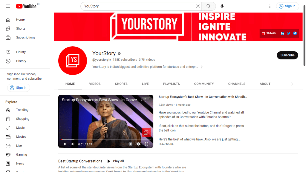 Yourstory (Youtube Channel)