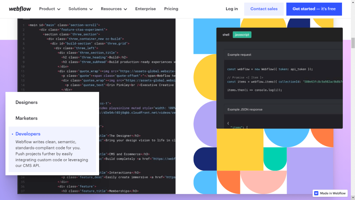 Webflow No Code And Low Code Development Platform