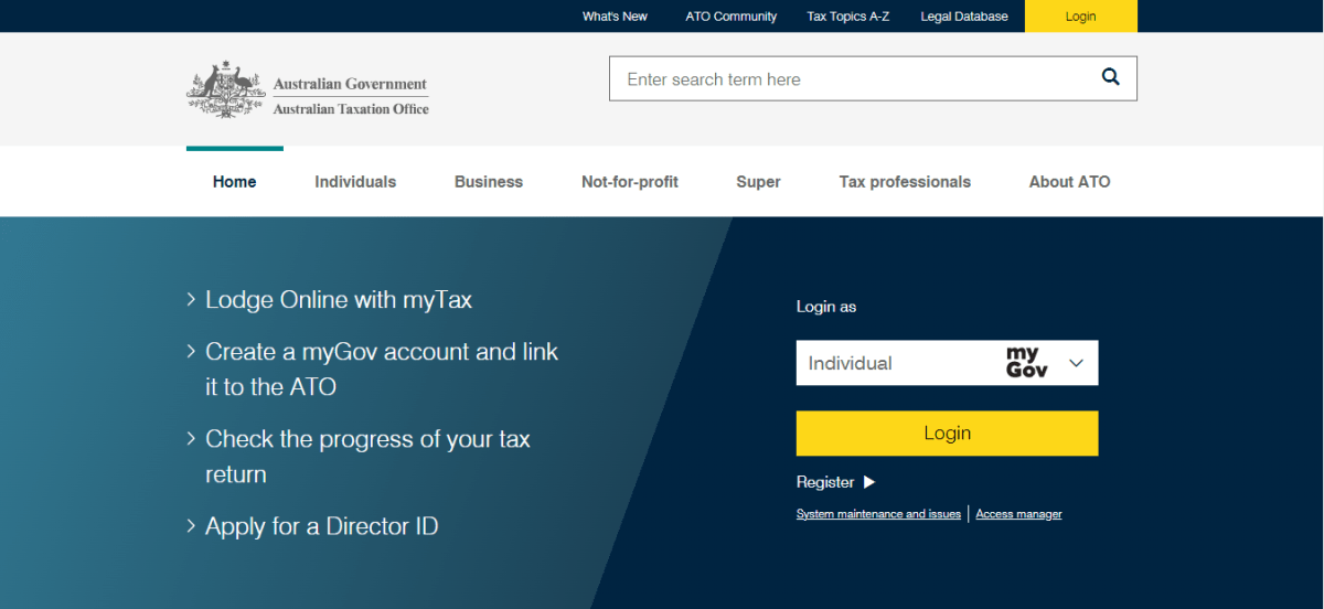 Ato Login Portal For Tax Lodging