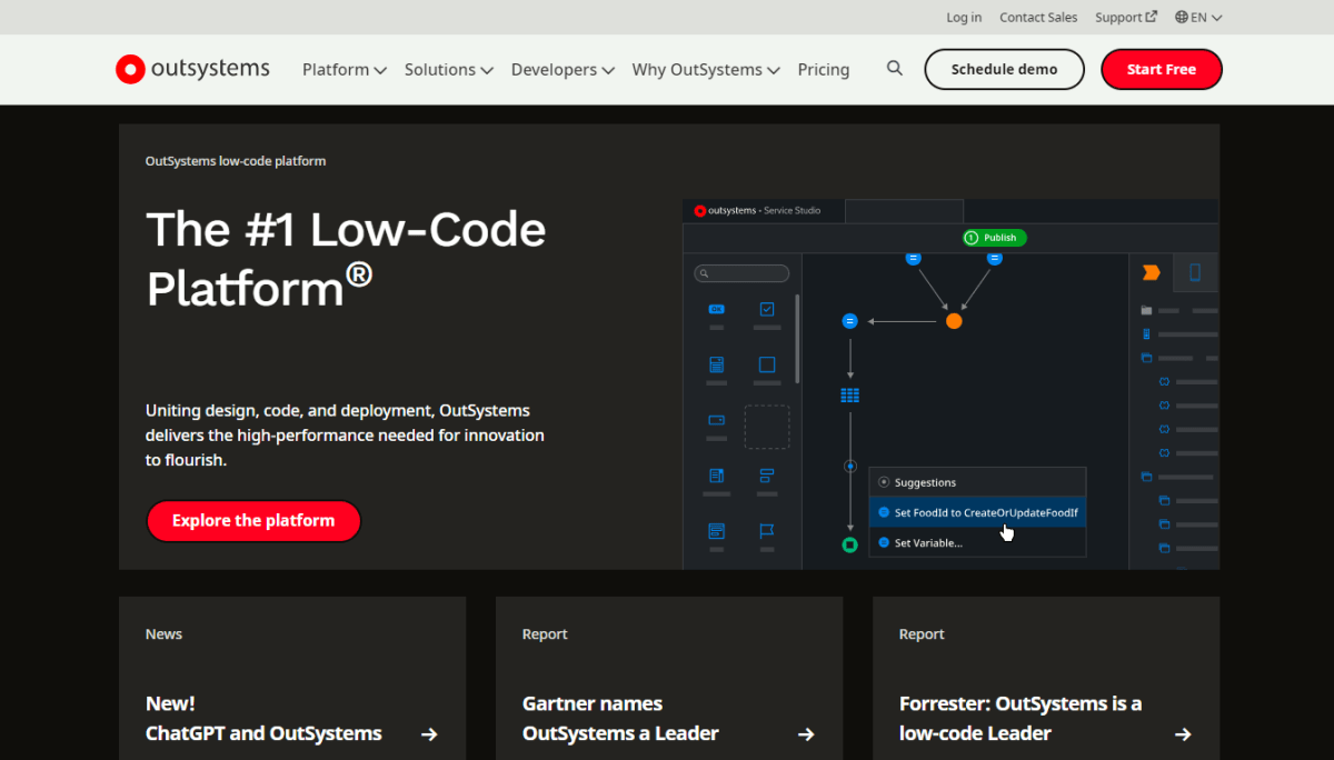 Outsystems Low Code Crm Development Platform