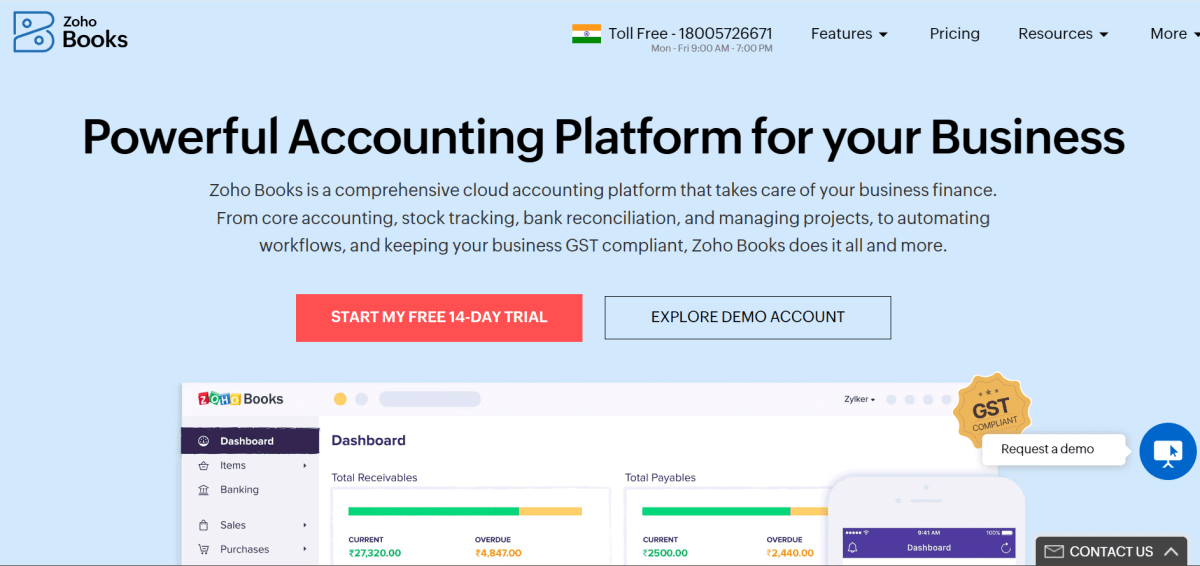 Zoho Accounting Software